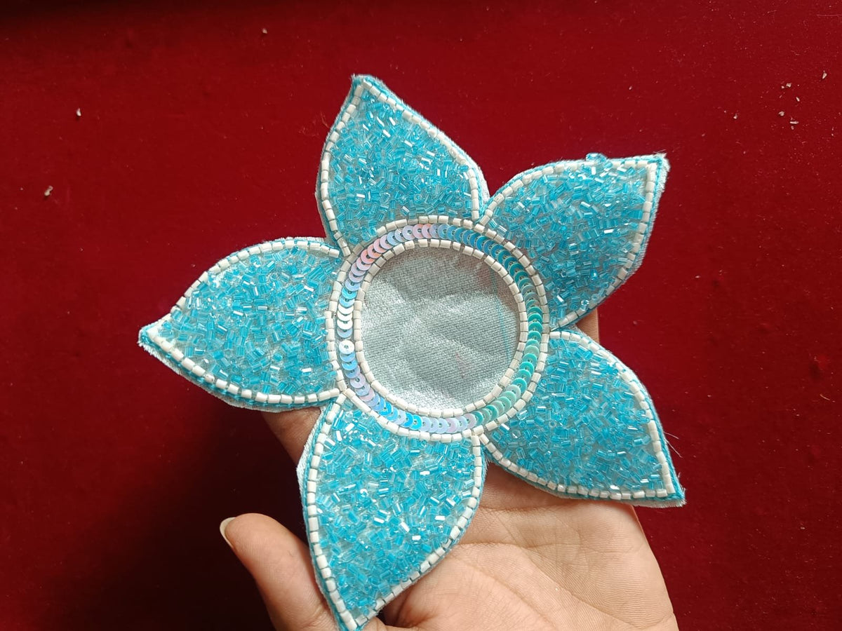 Round Flower Buti Patches - 10pc