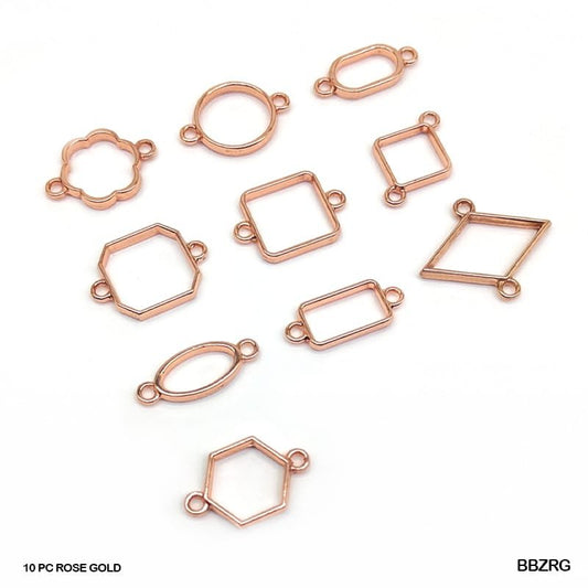 Bezels Mix Shape Set Rose Gold (BBZRG)- 10PC