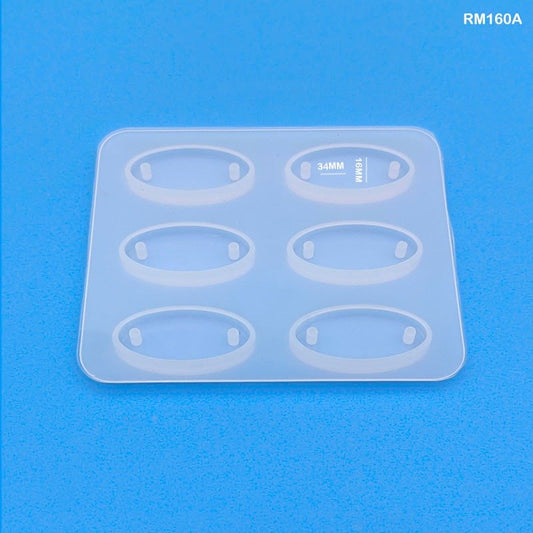 Rakhi Silicone Mould 6 Cavity Ovel (RM160A)