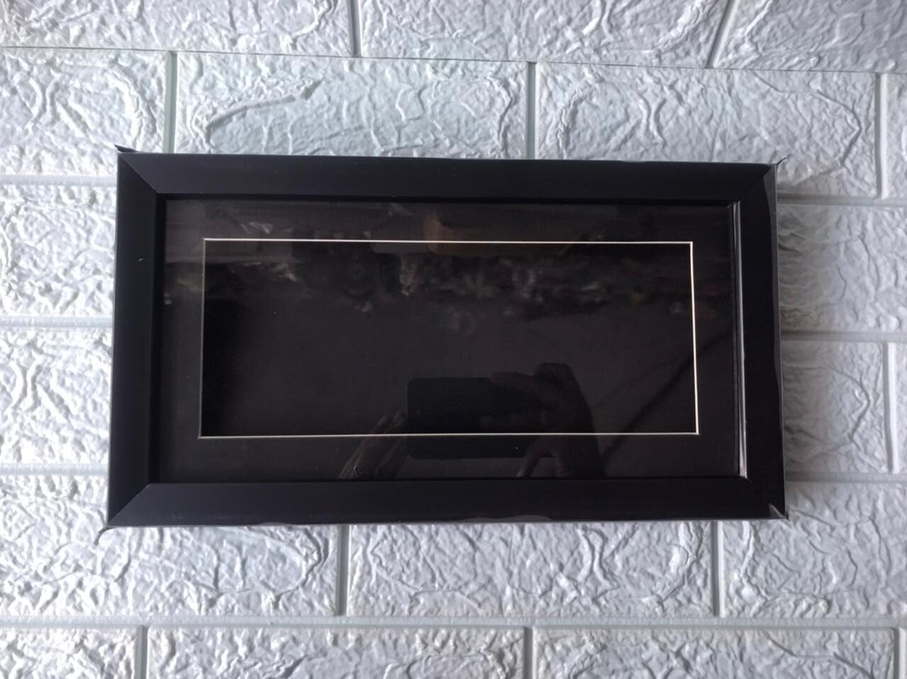 Shadow Glass Frame with Mount – 12*6 inch (Black)