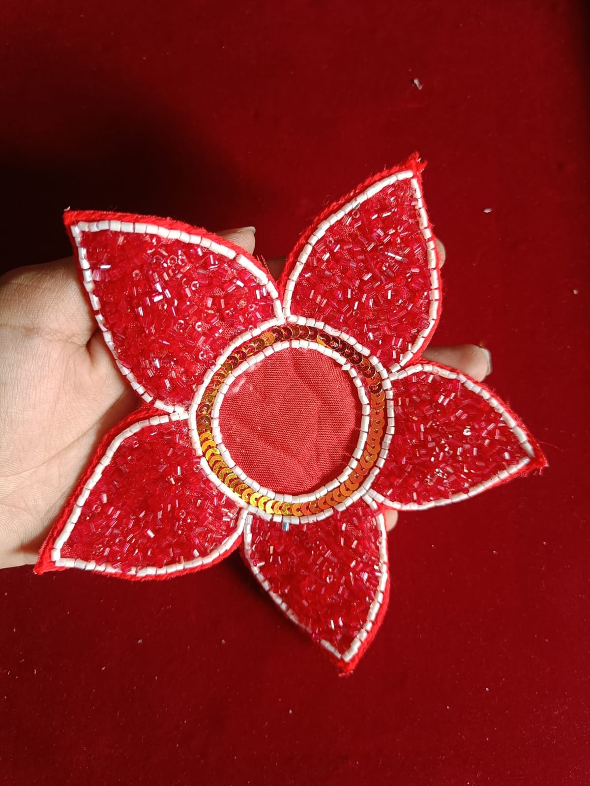 Round Flower Buti Patches - 10pc