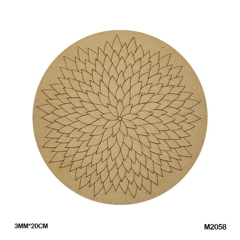 MDF Cutout Mandala Engrave (M2058) – 20CM