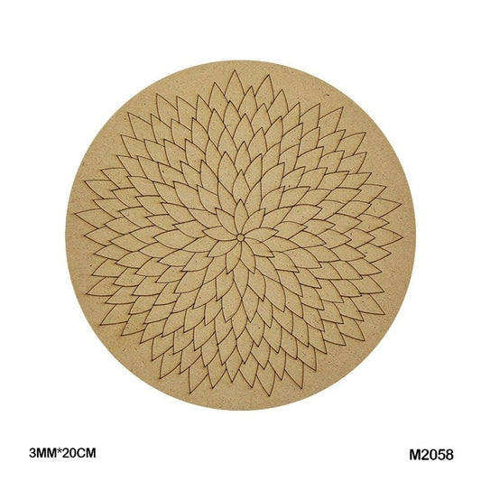 MDF Cutout Mandala Engrave (M2058) – 20CM