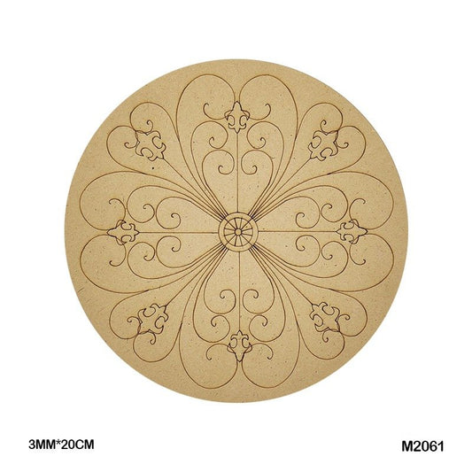 MDF Cutout Mandala Engrave (M2061) – 20CM