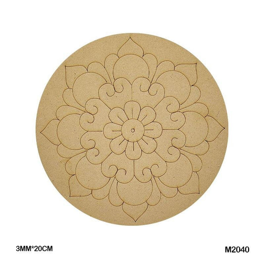 MDF Cutout Mandala Engrave (M2040) – 20CM