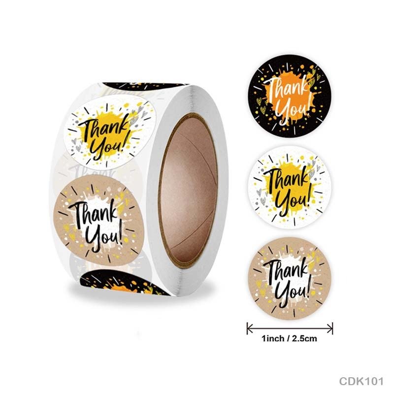 Thank you Sticker – 500 pieces each roll – CDK101