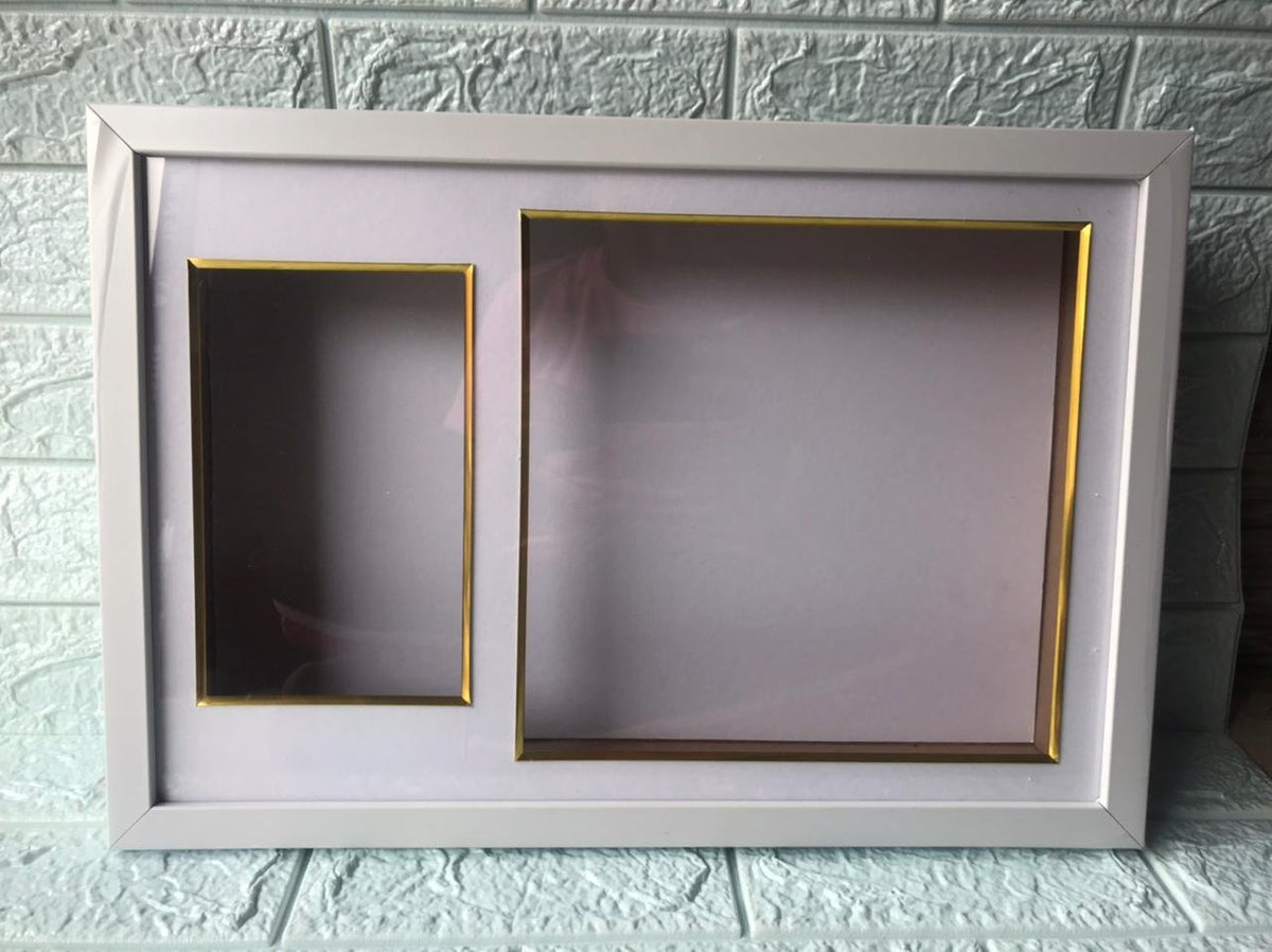 Shadow Box Glass Frame with Mount – 12*18 inch (White)