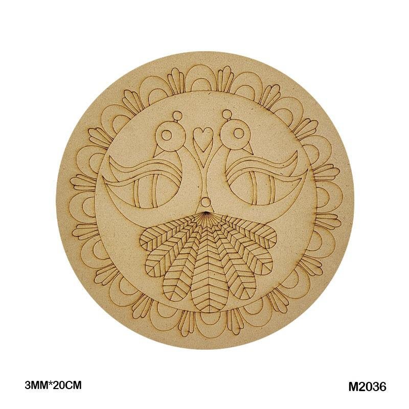 MDF Cutout Mandala Engrave (M2036) – 20CM