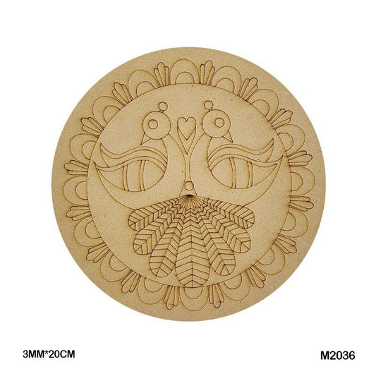 MDF Cutout Mandala Engrave (M2036) – 20CM