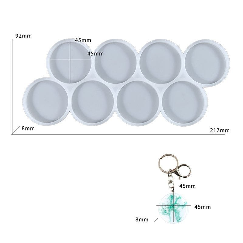 8 Cavity Round Mould 45mm (SM0864)