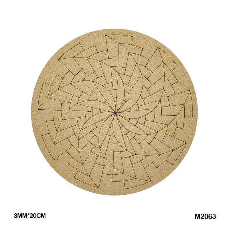 MDF Cutout Mandala Engrave (M2063) – 20CM