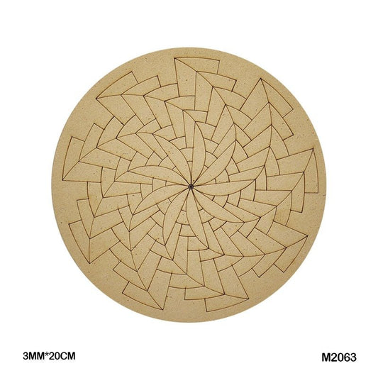 MDF Cutout Mandala Engrave (M2063) – 20CM