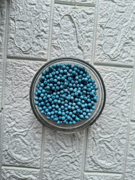 Moti /Pearls /Beads – Light Blue  (100gm) – 6mm