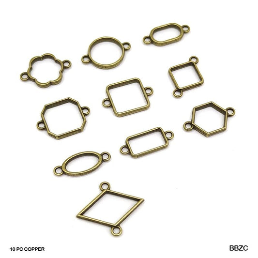 Bezels Mix Shape Set Copper (BBZC)- 10PC