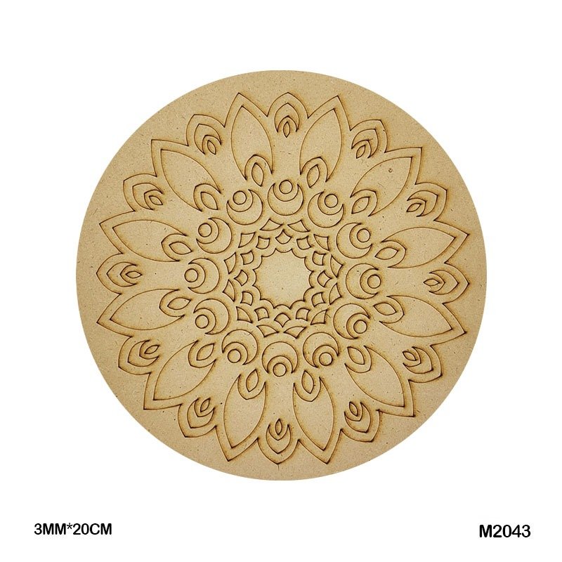 MDF Cutout Mandala Engrave (M2043) – 20CM