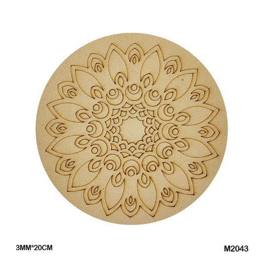 MDF Cutout Mandala Engrave (M2043) – 20CM