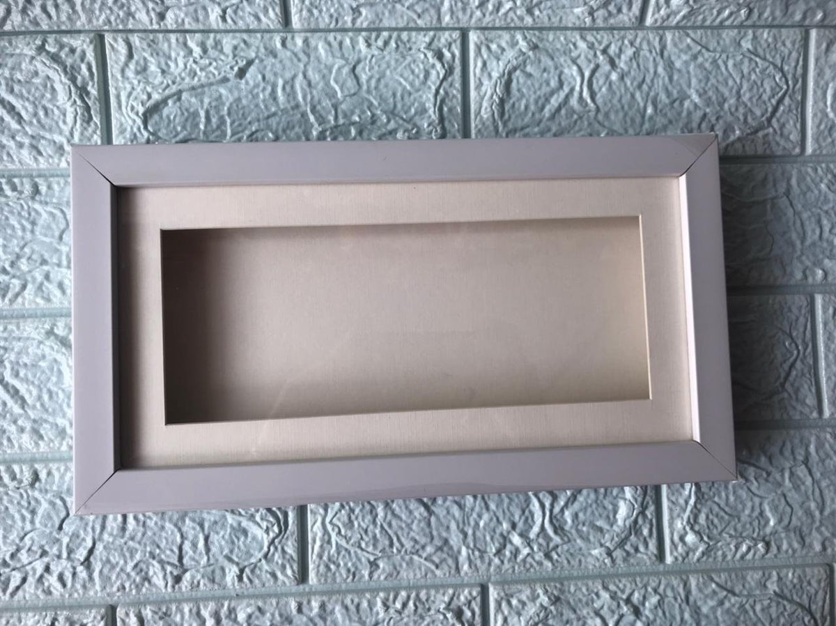 Shadow Glass Frame with Mount – 12*6 inch (White)