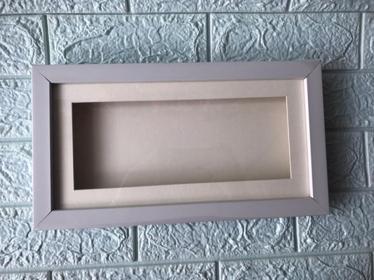 Shadow Glass Frame with Mount – 12*6 inch (White)