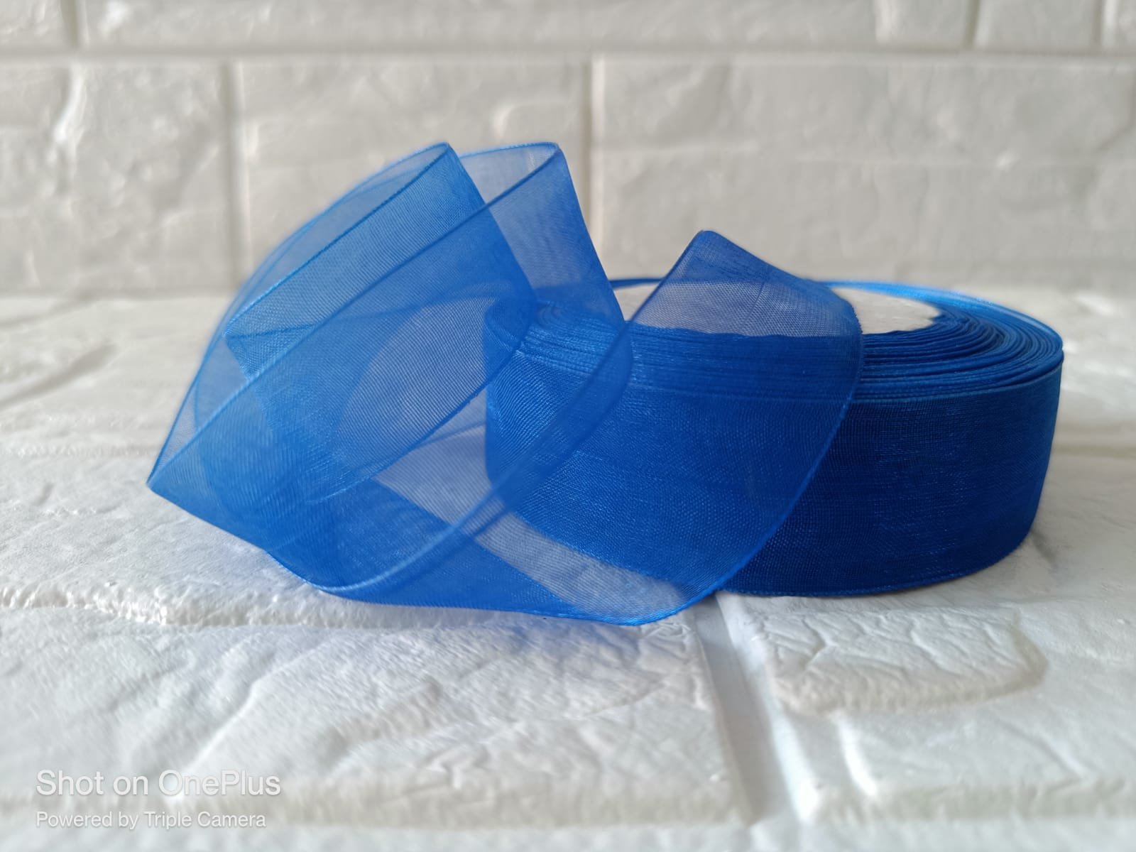 Organza Ribbon 1 inch – Dark Blue