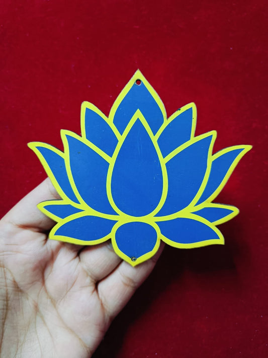 MDF Printed Blue Lotus Cut Out 4inch – 10pc