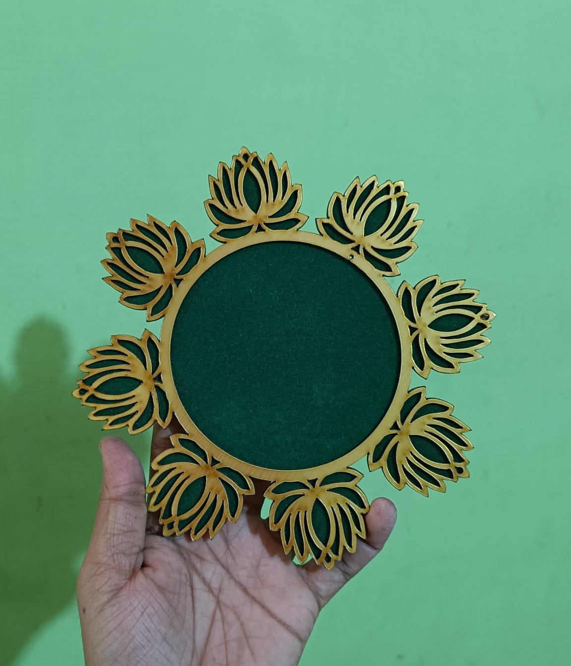 MDF Rangoli Green – 8inch