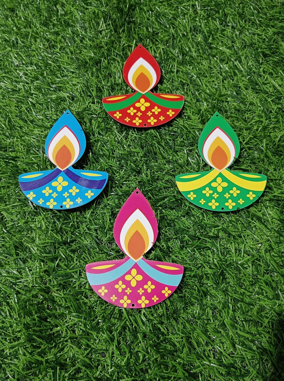 Mdf Cut Out Diya - 10pc