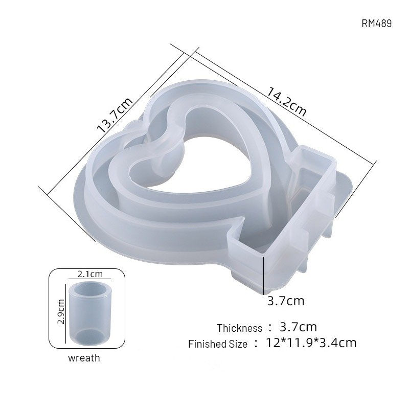 Heart Silicon Mould RM489 - (14.2CM*13.7CM)