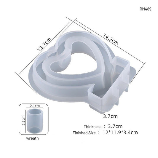 Heart Silicon Mould RM489 - (14.2CM*13.7CM)