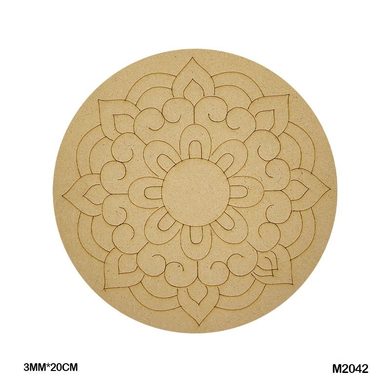 MDF Cutout Mandala Engrave (M2042) – 20CM