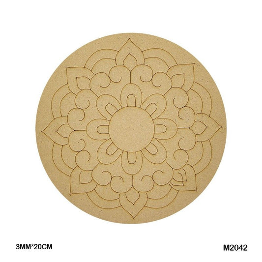 MDF Cutout Mandala Engrave (M2042) – 20CM