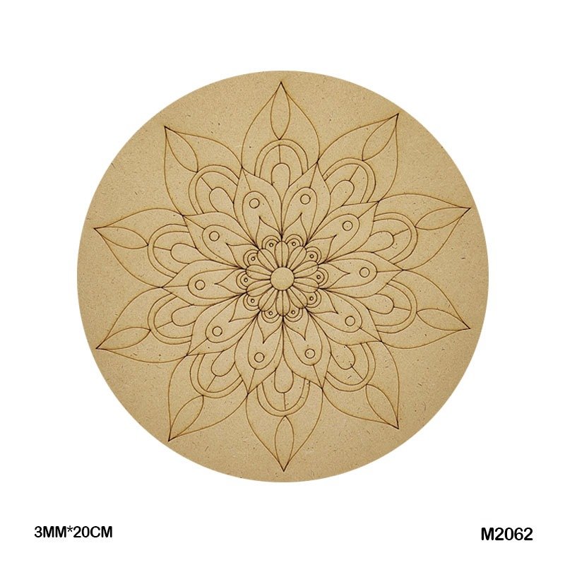 MDF Cutout Mandala Engrave (M2062) – 20CM