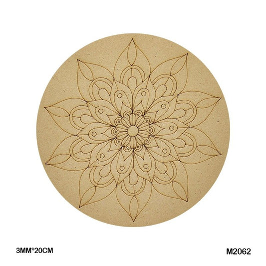 MDF Cutout Mandala Engrave (M2062) – 20CM