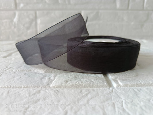 Organza Ribbon 1 inch – Black