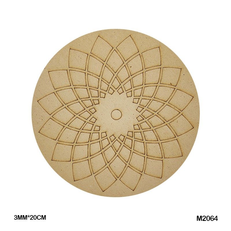 MDF Cutout Mandala Engrave (M2064) – 20CM
