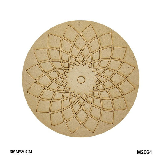 MDF Cutout Mandala Engrave (M2064) – 20CM