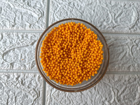 Moti /Pearls /Beads - Orange (100gm) - 4mm