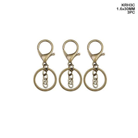 Key Ring With Hook Copper (KRH3C) - 1.6*30MM