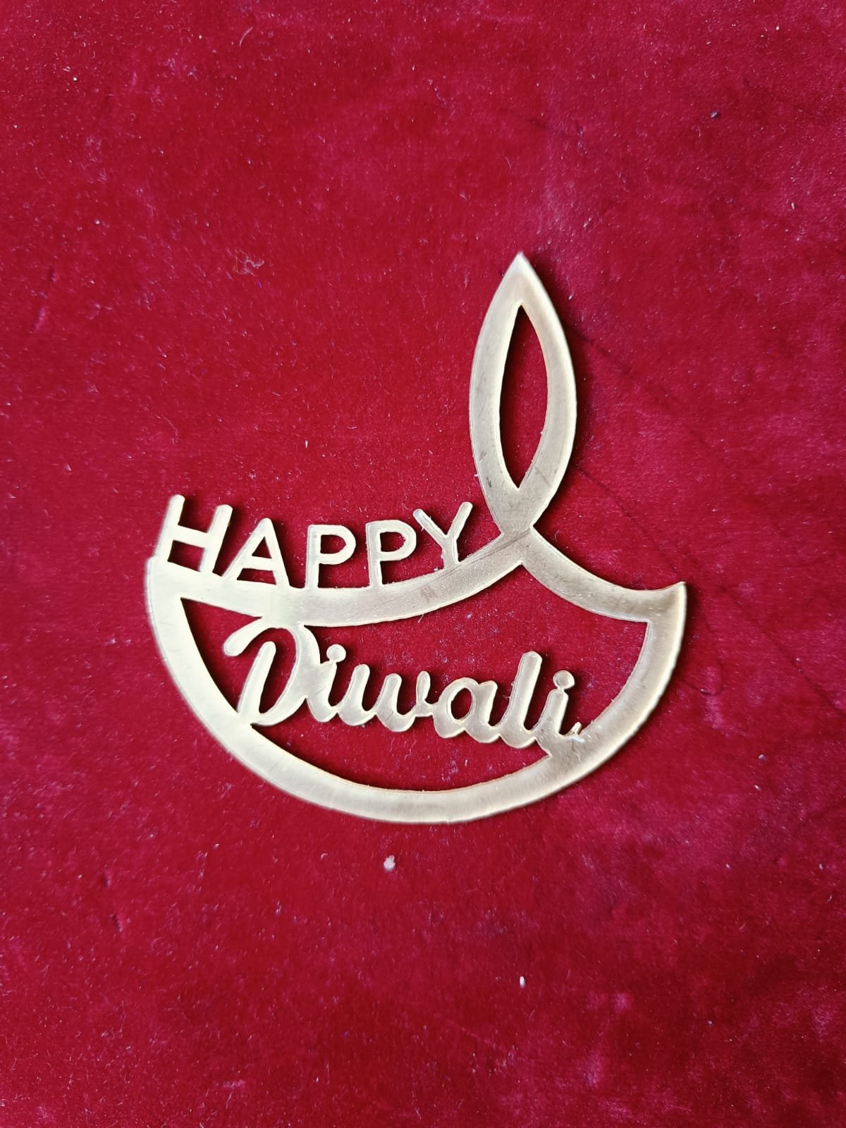 Acrylic Diya Happy Diwali (3inch) - 5pc
