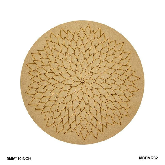 MDF Cutout Mandala Engrave (MDFMR32) – 10inch
