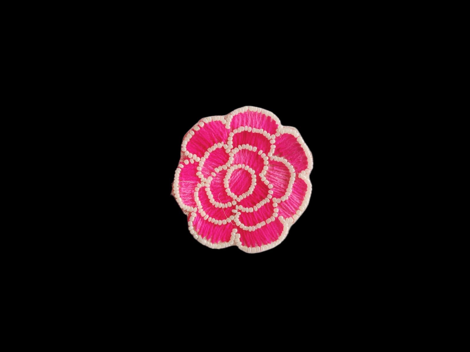 Round Flower Butti (Pink) - 2pcs