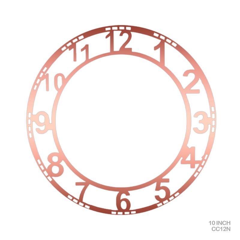 Acrylic Clock Copper - 12 Number (CC12N)