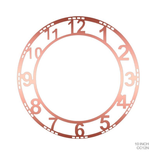Acrylic Clock Copper - 12 Number (CC12N)