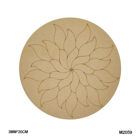 MDF Cutout Mandala Engrave (M2059) – 20CM