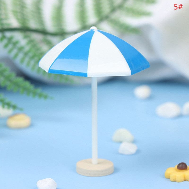 Beach Sun Blue Umbrella Miniature (1480251) - 1pc