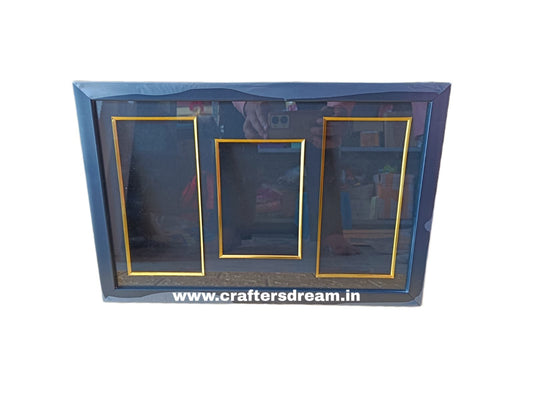 Shadow Box Glass Frame – 16*10 Inch (Black) with Mount