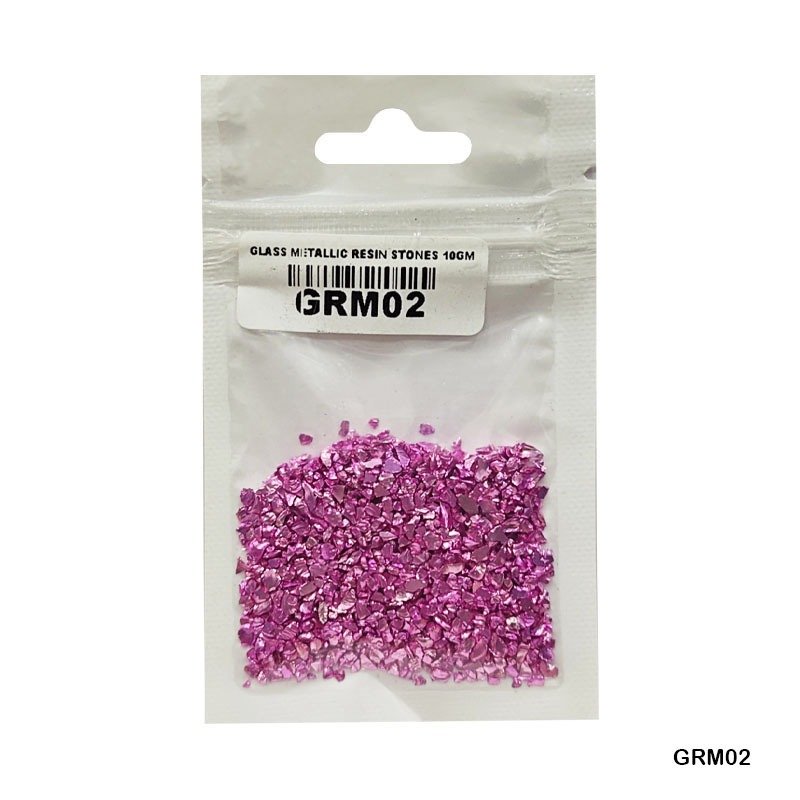 Glass Metallic Resin Stones - 10gm (GRM02)