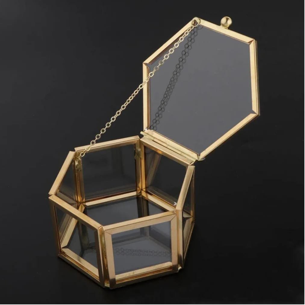 Vintage Glass Box Set for Ring – FREE SHIPPING – 2 pieces