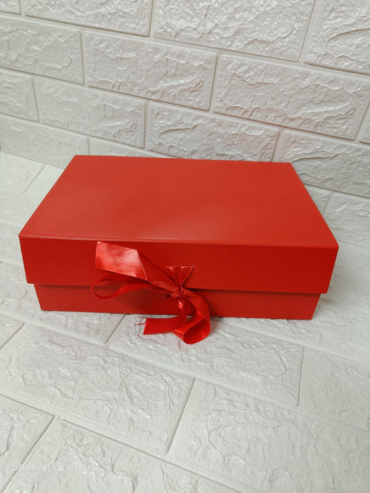 Collapsible/Foldable Box Red (12*8*4 Inch) - 1pc