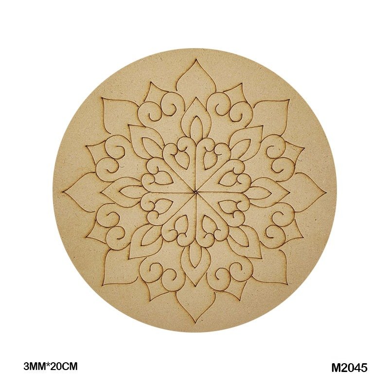 MDF Cutout Mandala Engrave (M2045) – 20CM