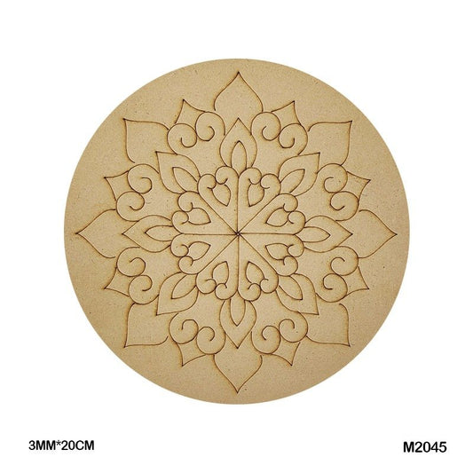 MDF Cutout Mandala Engrave (M2045) – 20CM